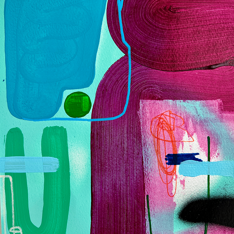 "Blue and green"