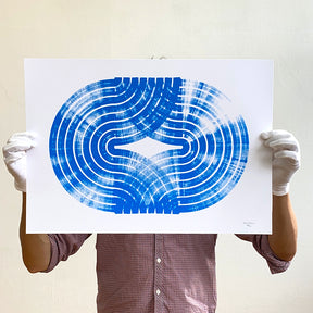 „Eight in one stroke" Light blue